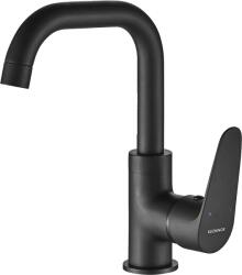 Kuchinox Sagra, mosdócsaptelep h-242 L alakú kifolyóval, matt fekete, LAV-BQR_725D (LAV-BQR_725D)