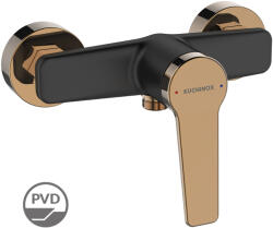 Kuchinox Alanis, fali zuhanycsaptelep, fekete-rózsa arany, LAV-BQI_840D (LAV-BQI_840D)