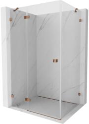 Mexen Lunar, csuklós zuhany sarok bal 95 x 70 cm, 8mm átlátszó üveg, rózsa arany profil, 834-095-070-60-00-L (834-095-070-60-00-L)