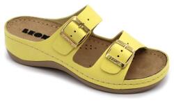 LEON 908 LEON Comfort női bőr papucs (LEON1012-sárga35)