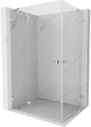 Mexen Lunar Duo csuklós zuhany 90 x 70 cm, 8 mm átlátszó üveg, króm profil, 834-090L-070P-01-00 (834-090L-070P-01-00)