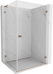 Mexen Lunar-B L jobb csuklós zuhanykabin 95 x 70 cm, átlátszó üveg, rózsaszín arany, 832L-095-070-60-00-P (832L-095-070-60-00-P)