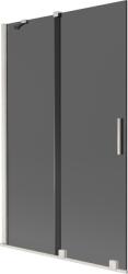 Mexen Velar, 2 szárnyas eltolható kádparaván 110 x 150 cm, 8mm szürke üveg, csiszolt acél, 896-110-000-41-97 (896-110-000-41-97)