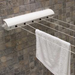 Erga Bone Line, falra szerelhető ruhaszárító kihúzható zsinórral, fehér, ERG-SEP-1358SUSBONLIN (ERG-SEP-1358SUSBONLIN) Ruhaszárító