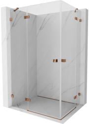 Mexen Lunar Duo, csuklós zuhany 105 x 70 cm, 8 mm átlátszó üveg, rózsa arany profil, 834-105L-070P-60-00 (834-105L-070P-60-00)