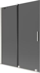 Mexen Velar, 2 szárnyas eltolható kádparaván 130 x 150 cm, 8mm szürke üveg, csiszolt acél, 896-130-000-41-97 (896-130-000-41-97)