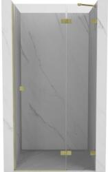 Mexen Mexen, Mexen Lunar jobbos zsanéros zuhanyajtó 100 cm, átlátszó, szálcsiszolt arany - 834-100-000-55-00-P (834-100-000-55-00-P)