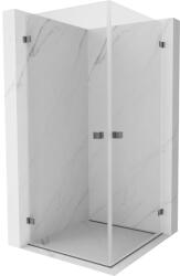 Mexen Lunar-B Duo csuklós zuhanykabin 80 x 80 cm, átlátszó üveg, grafit, 832-080L-080P-95-00 (832-080L-080P-95-00)