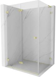 Mexen Lunar-F L, összecsukható zuhanykabin bal 85 x 70 cm, 8 mm átlátszó üveg, arany matt profil, 836L-085-070-55-00-L (836L-085-070-55-00-L)