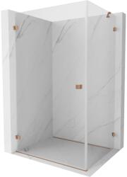 Mexen Lunar-B, csuklós zuhanykabin bal 90 x 70 cm, 8mm átlátszó üveg, matt réz profil, 832-090-070-65-00-L (832-090-070-65-00-L)