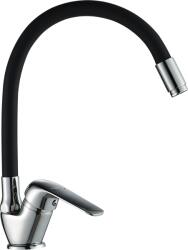 Kuchinox Elza, önálló mosogatócsaptelep rugalmas karral, fekete-króm, LAV-BKE_767D (LAV-BKE_767D)