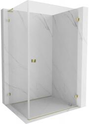 Mexen Lunar-B L jobb csuklós zuhanykabin 95 x 80 cm, átlátszó üveg, fényes arany, 832L-095-080-50-00-P (832L-095-080-50-00-P)