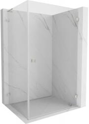 Mexen Lunar-B L csuklós zuhanykabin jobb 90 x 80 cm, átlátszó üveg, csiszolt acél, 832L-090-080-97-00-P (832L-090-080-97-00-P)