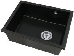 Gamma Decor 5040, 1 rekeszes gránit mosogató 560x460x180 mm, fekete arany pöttyökkel, GMA-ZLE000180 (GMA-ZLE000180)