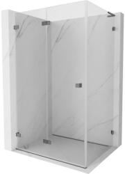 Mexen Lunar-F L, összecsukható zuhany sarok balra 95 x 80 cm, 8mm átlátszó üveg, grafit profil, 836L-095-080-95-00-L (836L-095-080-95-00-L)