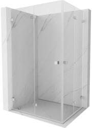 Mexen Lunar-F Duo, összecsukható zuhany 100 x 70 cm, 8 mm átlátszó üveg, króm profil, 836-100L-070P-01-00 (836-100L-070P-01-00)