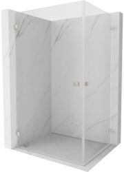 Mexen Lunar-B Duo csuklós zuhanykabin 100 x 70 cm, átlátszó üveg, csiszolt acél, 832-100L-070P-97-00 (832-100L-070P-97-00)