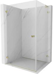 Mexen Lunar-B L, összecsukható zuhany balra 95 x 70 cm, 8mm átlátszó üveg, arany profil, 832L-095-070-50-00-L (832L-095-070-50-00-L)