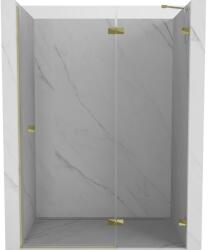 Mexen Mexen, Mexen Lunar jobbos zsanéros zuhanyajtó 130 cm, átlátszó, arany - 834-130-000-50-00-P (834-130-000-50-00-P)