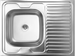 Kuchinox Kuchinox, 1 rekeszes rozsdamentes mosogató 800x600x165mm, szekrényre helyezhető, acél, LAV-SK6_311T (LAV-SK6_311T)