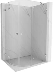 Mexen Lunar, jobb oldali félkör alakú zuhanykabin 90 x 80 cm, 8mm átlátszó üveg, króm profil, 833-090P-080L-01-00 (833-090P-080L-01-00)
