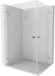 Mexen Lunar-B Duo, csuklós zuhany 85 x 80 cm, 8 mm átlátszó üveg, arany profil, 832-085L-080P-50-00 (832-085L-080P-50-00)