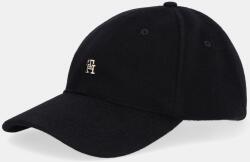 Tommy Hilfiger gyapjú siltes sapka - fekete Univerzális méret