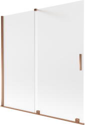 Mexen Velar, 2 szárnyas eltolható kádparaván 160 x 150 cm, 8 mm-es matt üveg, rózsaszín arany, 896-160-000-31-60 (896-160-000-31-60)