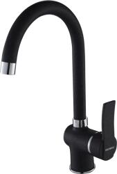 Kuchinox Madera, magas mosogatócsaptelep U-alakú kifolyóval, matt fekete, LAV-BQM_768D (LAV-BQM_768D)
