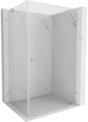 Mexen Lunar-B jobb oldali csuklós zuhanykabin 90 x 80 cm, átlátszó üveg, csiszolt acél, 832-090-080-97-00-P (832-090-080-97-00-P)