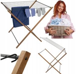 Erga Aurora Erős, fa ruhaszárító állvány 97, 5x69, 5x90 cm, álló, barna-fekete, ERG-SEP-1002SEPSULUNA (ERG-SEP-1002SEPSULUNA) Ruhaszárító