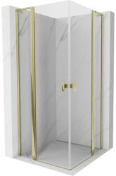 Mexen Mexen, Mexen Mist L Duo zsanéros zuhanykabin 95 x 95 cm, átlátszó, arany - 8A4L-095-095-50-00 (8A4L-095-095-50-00)