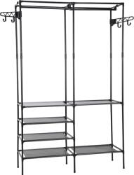 Home and Mode Nyitott ruha és cipőtároló, gardróbszekrény, 6 polccal, 170 x 108 x 36 cm (C80653220)