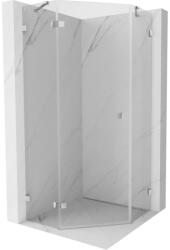 Mexen Lunar, ötszögletű zuhany balra dőléssel 90 x 90 cm, 8 mm átlátszó üveg, króm profil, 831-090L-090P-01-00-L (831-090L-090P-01-00-L)