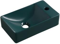 SAPHO Sapho, KIS kerámia mosogató 38x22cm, nyílás a csaphoz jobb oldalon, sötétzöld, MGT38220 (MGT38220)