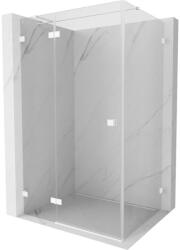 Mexen Lunar T, összecsukható zuhany, bal 135 x 70 cm, 8 mm átlátszó üveg, fehér profil, 834T-135-070-20-00-L (834T-135-070-20-00-L)