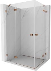 Mexen Lunar Duo, csuklós zuhany 95 x 80 cm, 8 mm átlátszó üveg, rózsaszín arany profil, 834-095L-080P-60-00 (834-095L-080P-60-00)