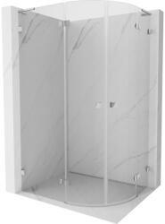 Mexen Lunar, L félkör alakú, balra dönthető zuhanysarok 80 x 70 cm, 8mm átlátszó üveg, króm profil, 833L-080L-070P-01-00 (833L-080L-070P-01-00)