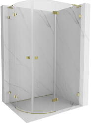 Mexen Lunar, L jobb oldali félkör alakú zuhanykabin 100 x 90 cm, 8mm átlátszó üveg, arany profil, 833L-100P-090L-50-00 (833L-100P-090L-50-00)