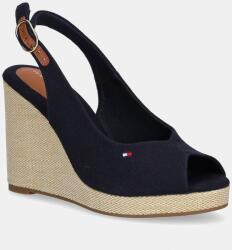 Tommy Hilfiger szandál FLAG HIGH WEDGE ESPAD SLINGBACK - sötétkék Női 41