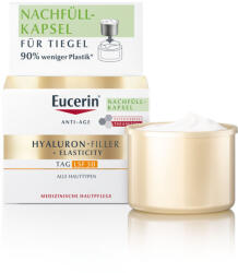 Eucerin Hyaluron-Filler + Elasticity Bőrtömörséget regeneráló nappali arckrém SPF30 öko-utántöltő (50ml)