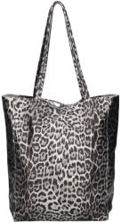  Olasz Bőr 5228 ezüst mintás shopper kötős táska