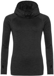 Just Cool Női kapucnis pulóver magas gallérral Cool - Fekete melírozott | XL (JC038-1000209687)