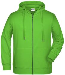 Daiber Hanorac pentru bărbați cu fermoar din bumbac bio 8026 - Limo verde | 5XL (8026-1783055)