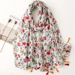  AM-38351 kendő - Fehér/Multiszínű