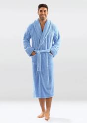 DKaren 130 férfi bolyhos fürdőköpeny, kék, 7XL