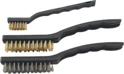 Extol craft drótkefe klt. , 3 db: réz- és rozsdamentes acél szál; 3×7 sor, 180mm, 3×12 sor, 220mm, műanyag nyél (1848) - bogatibarkacsbolt