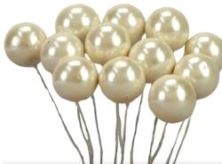  Drótos bogyó, gyöngyfehér. Átmérője: 1, 8 cm. Az ár egy darabra vonatkozik