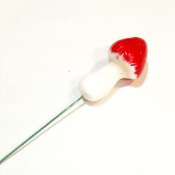  Piros színű drótos erdei gomba. Mérete: 2, 5x5, 3 cm