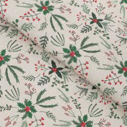 Goldea karácsonyi anyag valencia - erdei ágcskák 280 cm